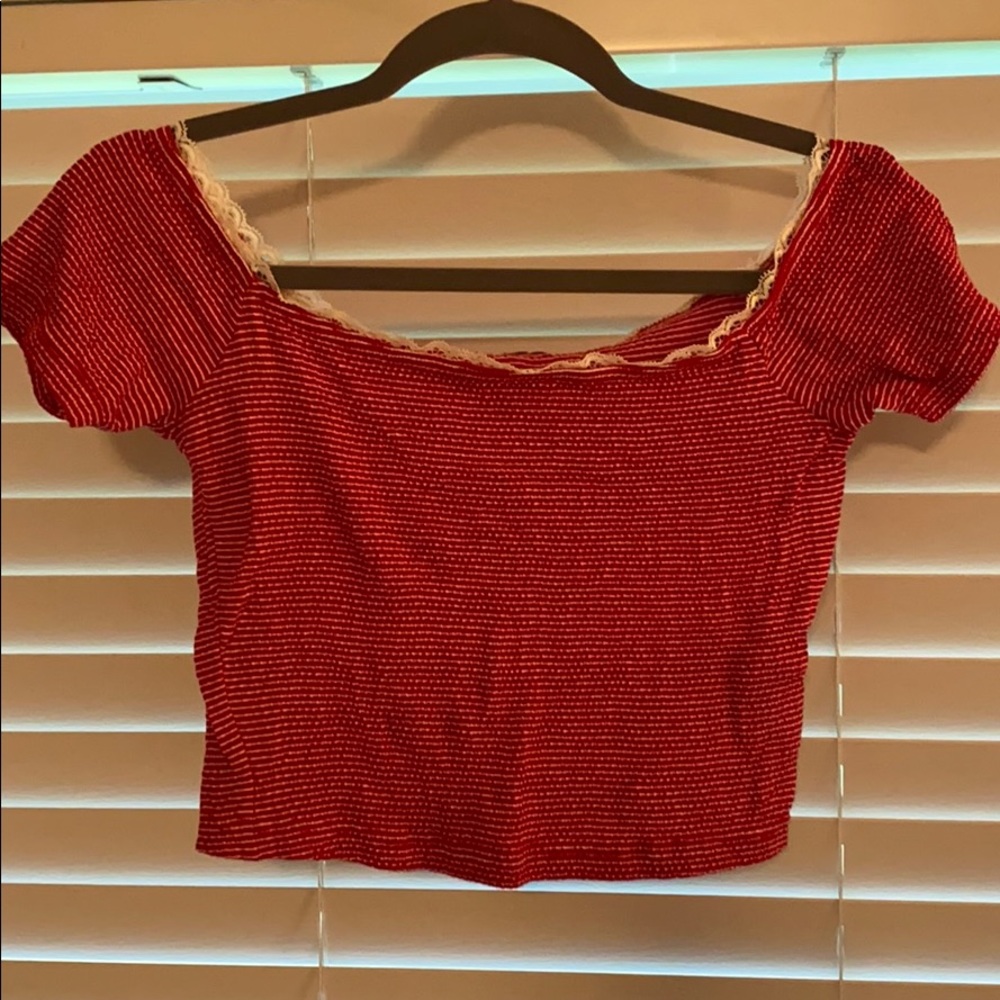 ASOS red crop top